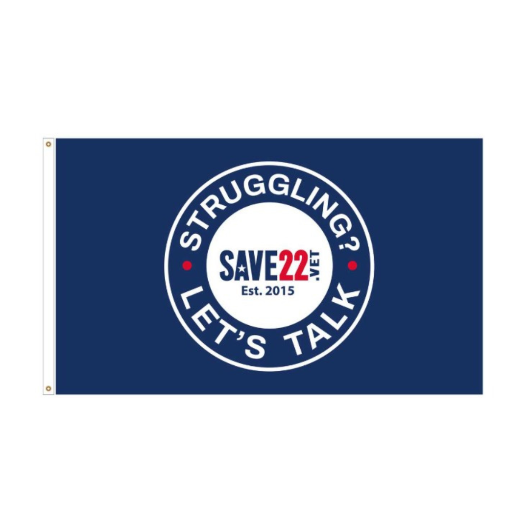 3'x5' Blue SAVE22 Flag