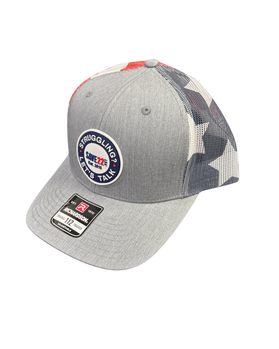“Let’s Talk” Trucker Hat – Red, White & Blue Edition